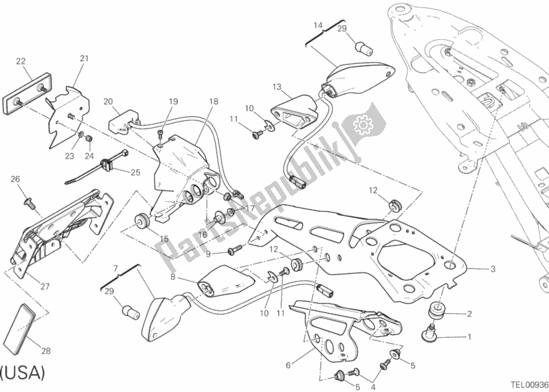 Wszystkie części do Uchwyt Na Talerze Ducati Monster 1200 R USA 2016